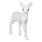Casa si Gradina - Decoratiuni - Decoratiuni de sezon - Figura Decorativa Cerb Alb Catifelat 15cm - Infinity.ro