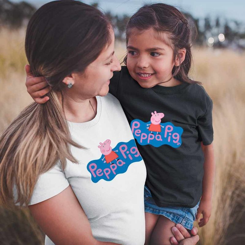 Fashion, accesorii si bijuterii - Femei - Imbracaminte femei - Tricouri si topuri femei - Tricou Femei Desene Animate Peppa Pig, negru, marime S - Infinity.ro