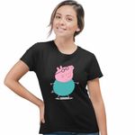 Fashion, accesorii si bijuterii - Femei - Imbracaminte femei - Tricouri si topuri femei - Tricou Femei Tata Purcelusa Peppa Pig Pepa, negru, marime XL - Infinity.ro