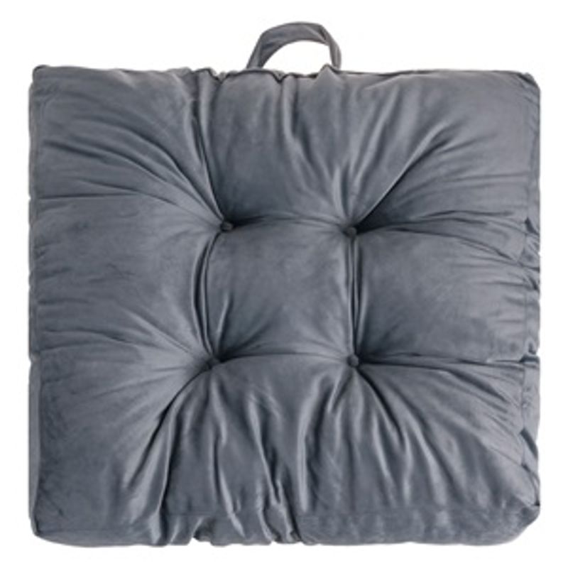 Casa si Gradina - Textile si covoare - Perne si pilote - Perne decorative - Perna de podea gri, Velvet, 43x43 cm - Infinity.ro