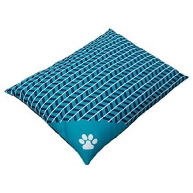 Petshop - Accesorii petshop - Culcusuri si custi - Culcusuri si saltele - Perna de Podea pentru Animale de Companie, Albastra cu Model Zigzag, 90x70cm - Infinity.ro
