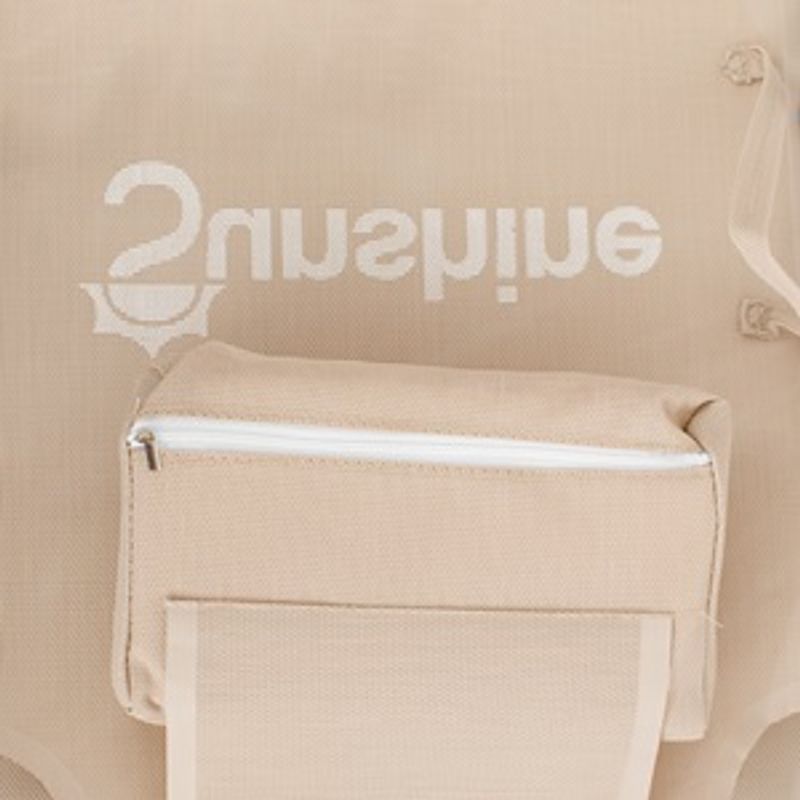 Casa si Gradina - Gradina si terasa - Mobilier exterior - Scaune si sezlonguri gradina - Sezlong pliabil de plaja cu perna, bej, 190x60x30cm - Infinity.ro