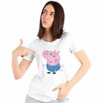 Fashion, accesorii si bijuterii - Femei - Imbracaminte femei - Tricouri si topuri femei - Tricou Femei George Purcelusa Peppa Pig, alb, marime 3XL - Infinity.ro