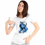 Fashion, accesorii si bijuterii - Femei - Imbracaminte femei - Tricouri si topuri femei - Tricou Femei Strumfita Printesa Elf, alb, marime 3XL - Infinity.ro