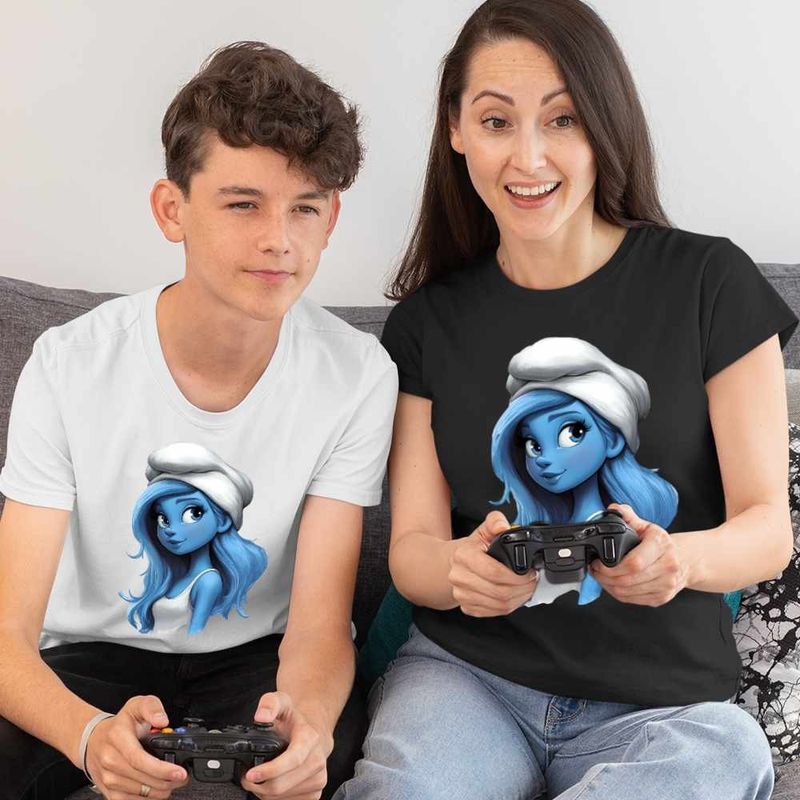 Fashion, accesorii si bijuterii - Femei - Imbracaminte femei - Tricouri si topuri femei - Tricou Femei Strumfita Printesa Elf, alb, marime 3XL - Infinity.ro