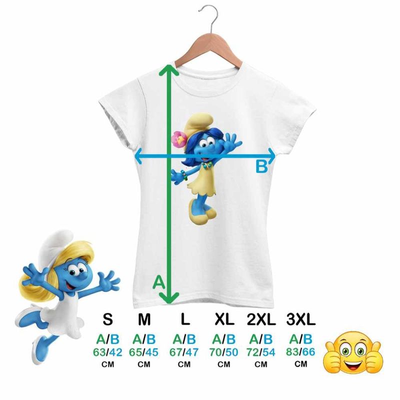 Fashion, accesorii si bijuterii - Femei - Imbracaminte femei - Tricouri si topuri femei - Tricou Femei Smurf Blossom Strumfii, alb, marime L - Infinity.ro