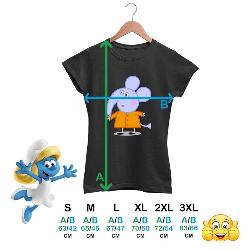 Fashion, accesorii si bijuterii - Femei - Imbracaminte femei - Tricouri si topuri femei - Tricou Femei Elefantul Edmond Purcelusa Peppa Pig, negru, marime L - Infinity.ro
