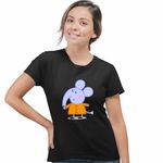 Fashion, accesorii si bijuterii - Femei - Imbracaminte femei - Tricouri si topuri femei - Tricou Femei Elefantul Edmond Purcelusa Peppa Pig, negru, marime L - Infinity.ro