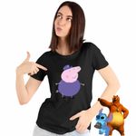 Fashion, accesorii si bijuterii - Femei - Imbracaminte femei - Tricouri si topuri femei - Tricou Femei Bunicu Purcelusa Peppa Pig, negru, marime 3XL - Infinity.ro