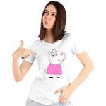 Fashion, accesorii si bijuterii - Femei - Imbracaminte femei - Tricouri si topuri femei - Tricou Femei Oaia Suzy Purcelusa Peppa Pig, alb, marime S - Infinity.ro