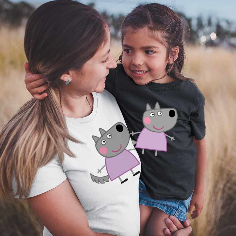 Fashion, accesorii si bijuterii - Femei - Imbracaminte femei - Tricouri si topuri femei - Tricou Femei Lupoaica Wendy Purcelusa Peppa Pig, negru, marime 3XL - Infinity.ro