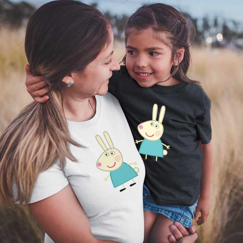 Fashion, accesorii si bijuterii - Femei - Imbracaminte femei - Tricouri si topuri femei - Tricou Femei Iepurasul Rebecca Purcelusa Peppa Pig, negru, marime XL - Infinity.ro