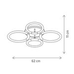 Casa si Gradina - Corpuri si surse de iluminat - Plafoniere, aplice si spoturi - Plafoniera LED Rhea PL4 KL151102, 41W, 3000K-4500K-6500K + RGB, dimabila, telecomanda, smart, alb, Klausen - Infinity.ro