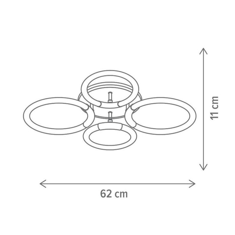 Casa si Gradina - Corpuri si surse de iluminat - Plafoniere, aplice si spoturi - Plafoniera LED Rhea PL4 KL151102, 41W, 3000K-4500K-6500K + RGB, dimabila, telecomanda, smart, alb, Klausen - Infinity.ro