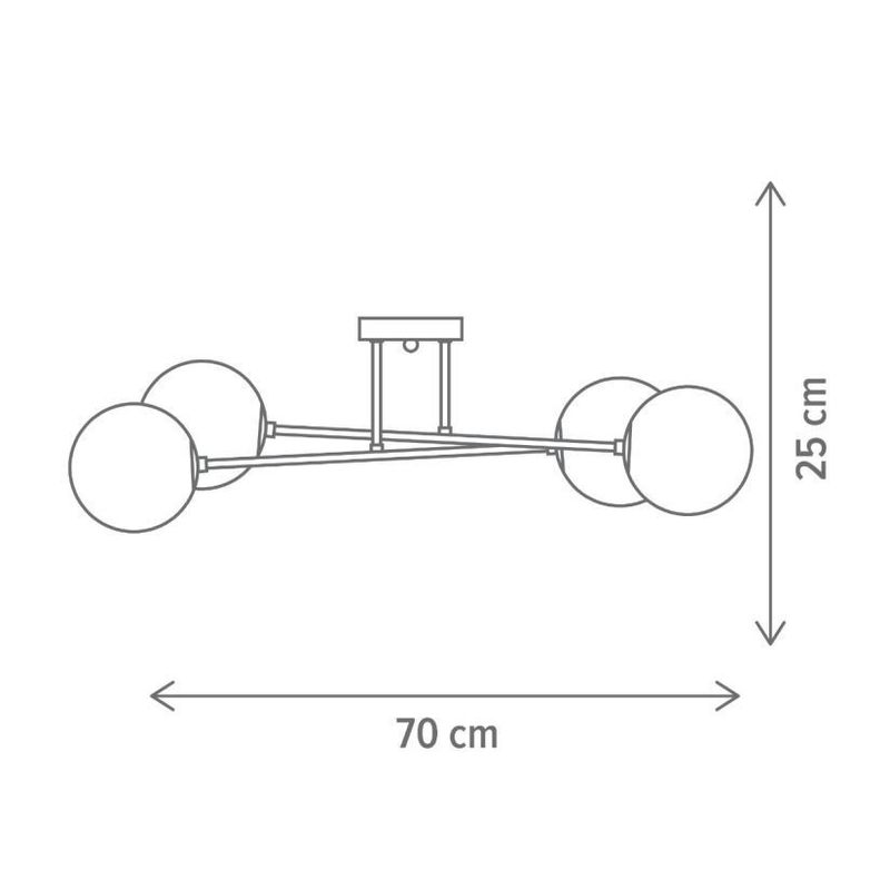Casa si Gradina - Corpuri si surse de iluminat - Plafoniere, aplice si spoturi - Candelabru interior Zhara, 4xE27, modern, negru, Klausen - Infinity.ro