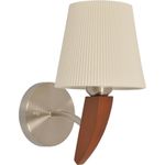 Casa si Gradina - Corpuri si surse de iluminat - Plafoniere, aplice si spoturi - Aplica Xenia AP1 KL-0085, 1xE27, maro + crom, metal + textil, stil clasic, Klausen - Infinity.ro