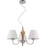 Casa si Gradina - Corpuri si surse de iluminat - Lustre si pendule - Lustra Fausta 3xE27, gri + lemn + crom, IP20, Klausen - Infinity.ro