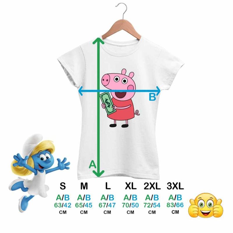 Fashion, accesorii si bijuterii - Femei - Imbracaminte femei - Tricouri si topuri femei - Tricou Femei Purcelusa Peppa Pig Bani Dolari, alb, marime XL - Infinity.ro