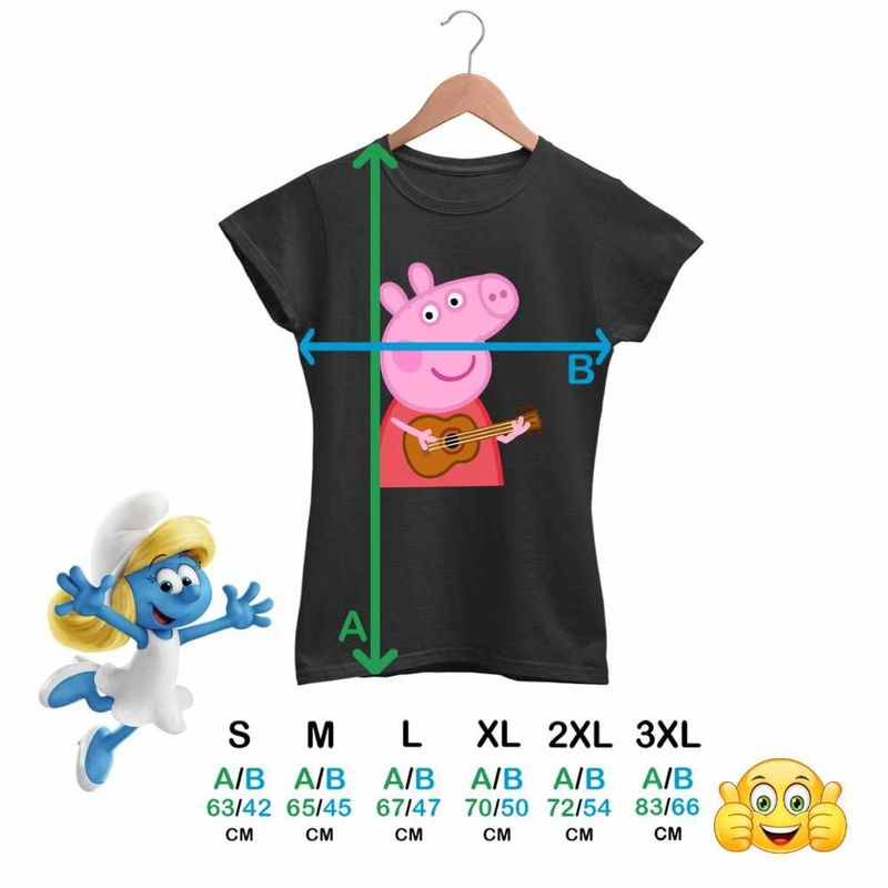 Fashion, accesorii si bijuterii - Femei - Imbracaminte femei - Tricouri si topuri femei - Tricou Femei Peppa Canta la Chitara, negru, marime 2XL - Infinity.ro