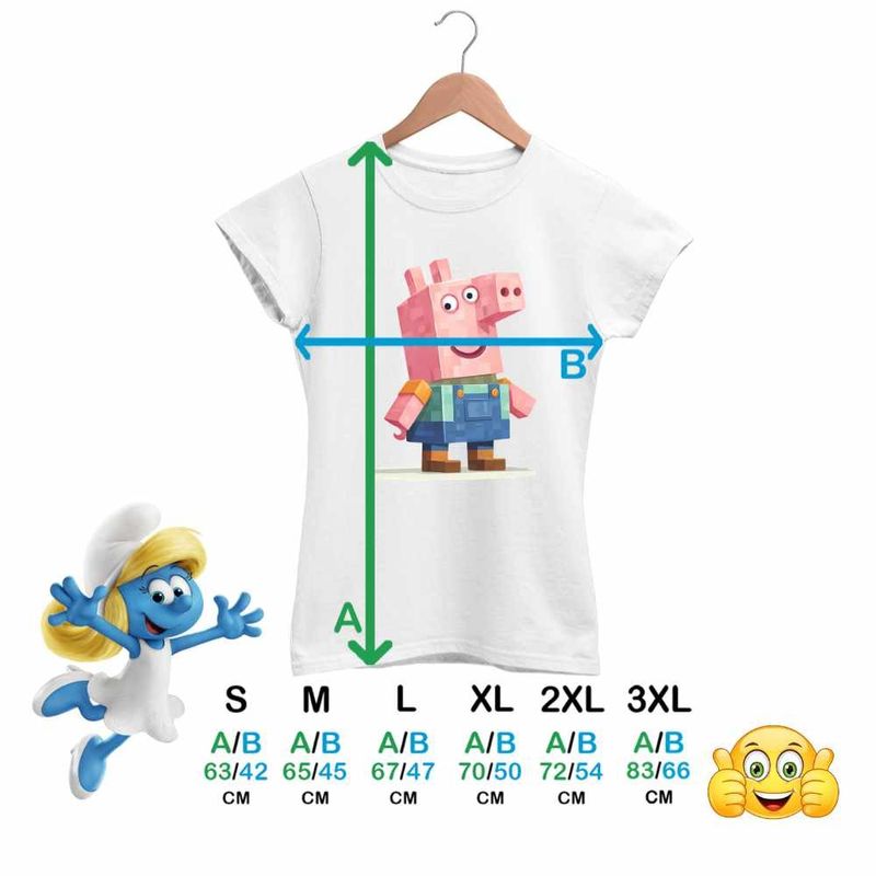 Fashion, accesorii si bijuterii - Femei - Imbracaminte femei - Tricouri si topuri femei - Tricou Femei Purcelusa Peppa Pig Minecraft Roblox, alb, marime S - Infinity.ro