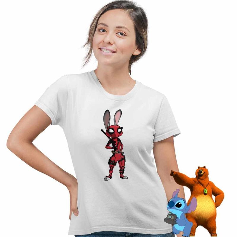 Fashion, accesorii si bijuterii - Femei - Imbracaminte femei - Tricouri si topuri femei - Tricou Femei Zootopia Judy Deadpool, alb, marime 3XL - Infinity.ro