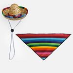 Petshop - Articole imbracaminte - Haine animale - Set Deghizare Caine cu Esarfa si Palarie Mexicana, Multicolor - Infinity.ro