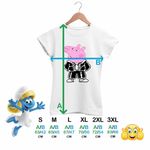 Fashion, accesorii si bijuterii - Femei - Imbracaminte femei - Tricouri si topuri femei - Tricou Femei Peppa Pixel Art, alb, marime S - Infinity.ro