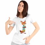 Fashion, accesorii si bijuterii - Femei - Imbracaminte femei - Tricouri si topuri femei - Tricou Femei Zootopia Nick Wilde, alb, marime M - Infinity.ro