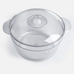 Casa si Gradina - Bucatarie si vesela - Vesela si tacamuri - Farfurii si boluri - Salatiera din Plastic cu Capac, 3.8L, Transparenta, cu Manere - Infinity.ro
