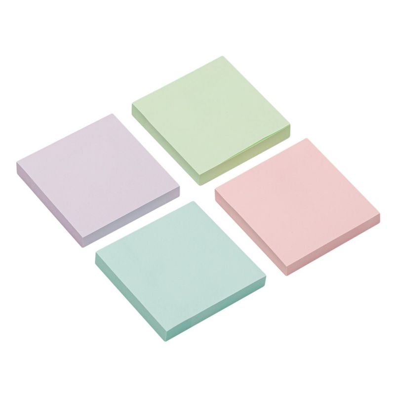 Carti si Birotica - Papetarie - Notite autoadezive - Set Notite Adezive 4 Culori Pale, 7.7x7.7 cm, 500 de foi - Infinity.ro