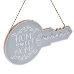Casa si Gradina - Decoratiuni - Obiecte decorative - Accesorii decorative - Suport chei din lemn cu 4 carlige, 30x17cm, gri, forma de cheie - Infinity.ro