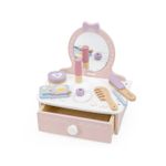 Jucarii, Copii si Bebe - Jucarii si jocuri - Jucarii de rol - Frumusete, bijuterii si accesorii fetite - Masuta de toaleta copii Viga, Little Princess, lemn, oglinda, accesorii, roz KID442711 - Infinity.ro