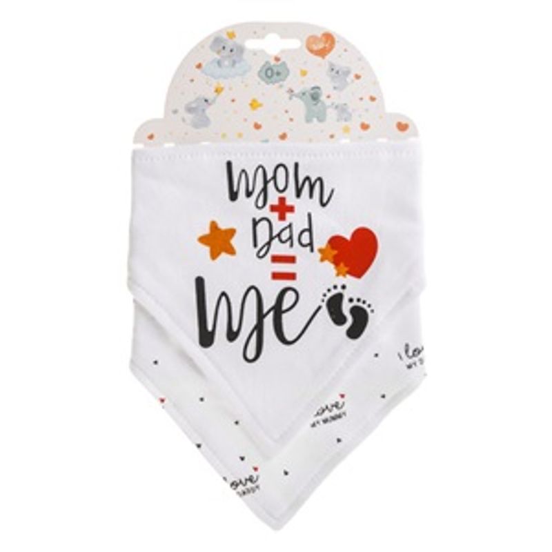 Jucarii, Copii si Bebe - Hrana si alaptare - Biberoane, suzete si accesorii hranire - Articole hranire bebelusi - Set 2 bavete tip esarfa din bumbac, albe, pentru nou-nascuti - Infinity.ro