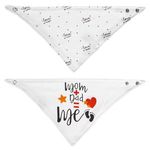 Jucarii, Copii si Bebe - Hrana si alaptare - Biberoane, suzete si accesorii hranire - Articole hranire bebelusi - Set 2 bavete tip esarfa din bumbac, albe, pentru nou-nascuti - Infinity.ro