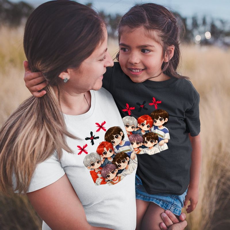 Fashion, accesorii si bijuterii - Femei - Imbracaminte femei - Tricouri si topuri femei - Tricou Femei Tomorrow X Together Kpop Merch, negru, marime S - Infinity.ro