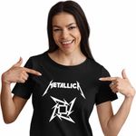 Fashion, accesorii si bijuterii - Femei - Imbracaminte femei - Tricouri si topuri femei - Tricou Femei Metallica Merch Seek Destroy, negru, marime S - Infinity.ro