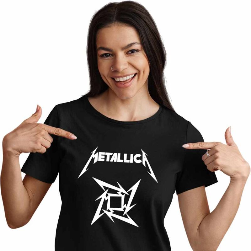 Fashion, accesorii si bijuterii - Femei - Imbracaminte femei - Tricouri si topuri femei - Tricou Femei Metallica Merch Seek Destroy, negru, marime S - Infinity.ro