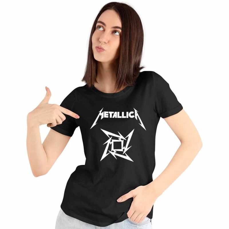 Fashion, accesorii si bijuterii - Femei - Imbracaminte femei - Tricouri si topuri femei - Tricou Femei Metallica Merch Seek Destroy, negru, marime S - Infinity.ro
