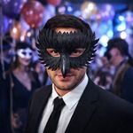 Casa si Gradina - Decoratiuni - Decoratiuni petrecere - Masti si costume carnaval - Masca de Carnaval cu Model Pasare, Neagra, pentru Barbati - Infinity.ro