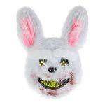 Casa si Gradina - Decoratiuni - Decoratiuni petrecere - Masti si costume carnaval - Masca de Halloween Iepure Infricosator cu Blana Alba si Dinti Insangerati - Infinity.ro