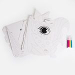 Jucarii, Copii si Bebe - Jucarii si jocuri - Jucarii & jocuri educative - Seturi de artizanat - Set Creativ Masca 3D Unicorn din Hartie, Include 4 Markere, Alb, DIY pentru Copii 3+ - Infinity.ro