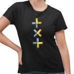 Fashion, accesorii si bijuterii - Femei - Imbracaminte femei - Tricouri si topuri femei - Tricou Femei Tomorrow X Together Vibe Kpop Merch, negru, marime S - Infinity.ro