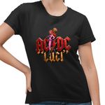 Fashion, accesorii si bijuterii - Femei - Imbracaminte femei - Tricouri si topuri femei - Tricou Femei AC/DC Luci Merch ACDC, negru, marime S - Infinity.ro