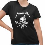 Fashion, accesorii si bijuterii - Femei - Imbracaminte femei - Tricouri si topuri femei - Tricou Femei Metallica Merch Skeleton, negru, marime S - Infinity.ro