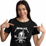 Fashion, accesorii si bijuterii - Femei - Imbracaminte femei - Tricouri si topuri femei - Tricou Femei Metallica Merch Skeleton, negru, marime S - Infinity.ro
