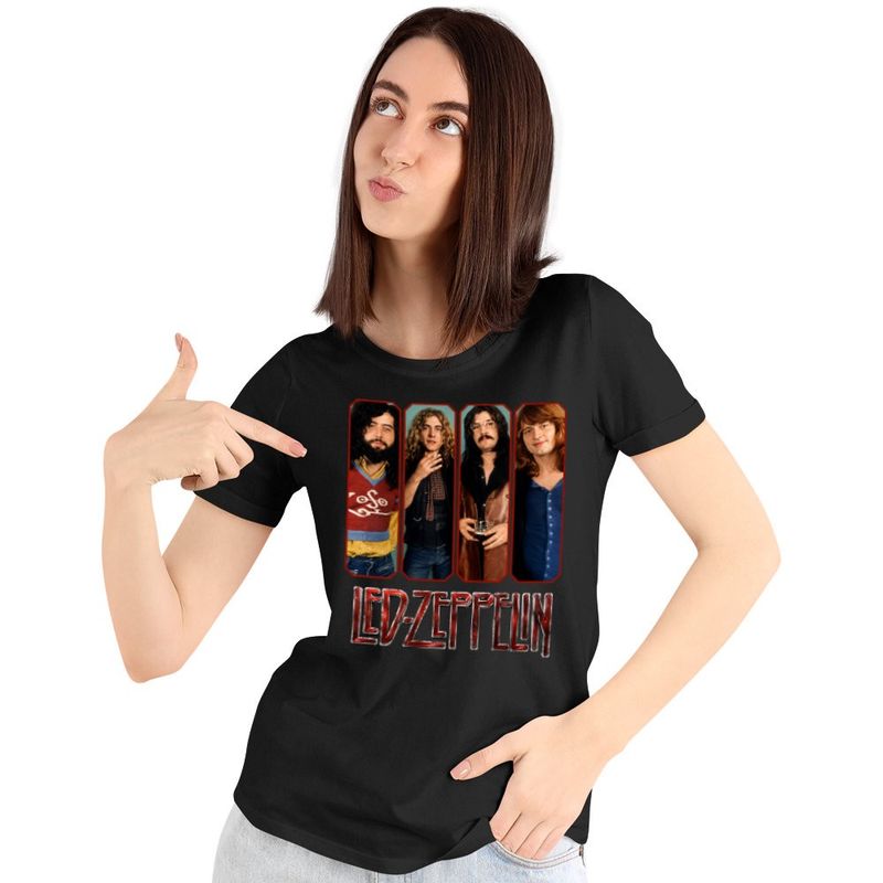 Fashion, accesorii si bijuterii - Femei - Imbracaminte femei - Tricouri si topuri femei - Tricou Femei Led Zeppelin Legend Merch, negru, marime S - Infinity.ro
