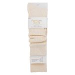 Fashion, accesorii si bijuterii - Femei - Lenjerie si pijamale femei - Sosete si ciorapi femei - Sosete lungi ecru cu dungi reliefate pentru femei - Infinity.ro