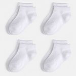 Fashion, accesorii si bijuterii - Copii - Lenjerie si pijamale copii - Sosete si dresuri copii - Set de Sosete Scurte Albe din Bumbac pentru Copii - Infinity.ro