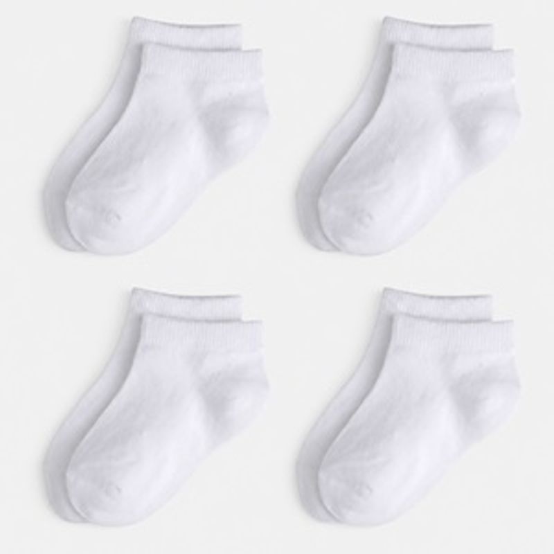 Fashion, accesorii si bijuterii - Copii - Lenjerie si pijamale copii - Sosete si dresuri copii - Set de Sosete Scurte Albe din Bumbac pentru Copii - Infinity.ro