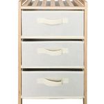 Casa si Gradina - Mobilier - Biblioteci si rafturi - Etajere - Etajera cu 3 Sertare, 32x26x60cm, Bej - Infinity.ro